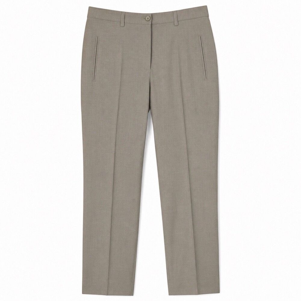 MONDO Dress Pants Women's 8 Beige Straight Leg Flat Front Workwear Career Office